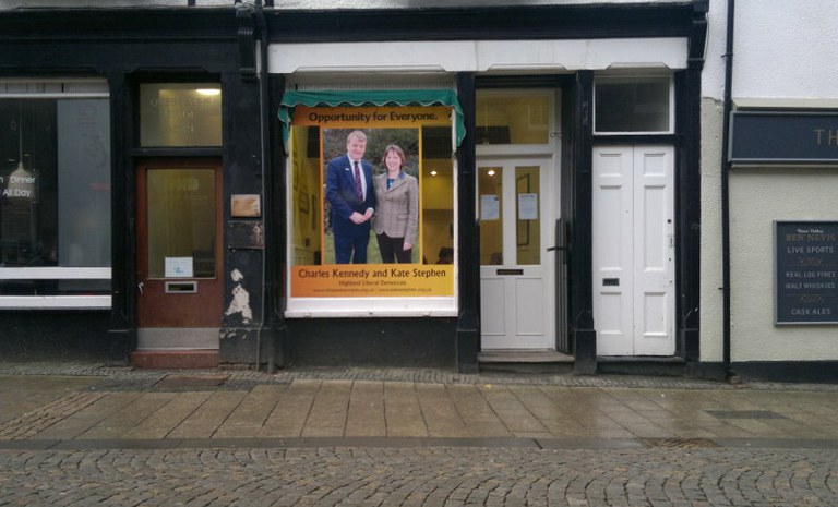 LibDem Shop in Fort William