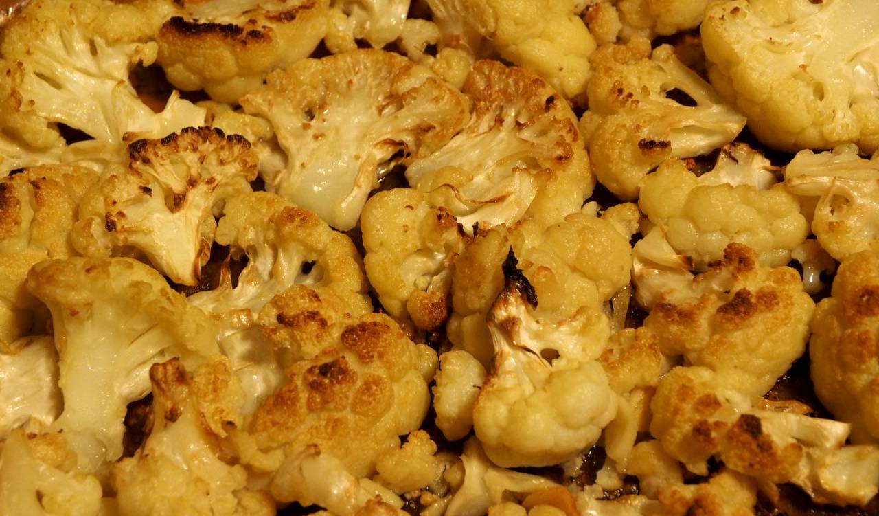 Oven roasted cauliflower - the finished dish