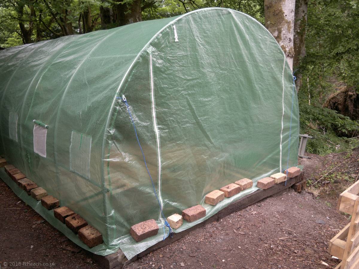 The front, and only, doorway in my polytunnel.