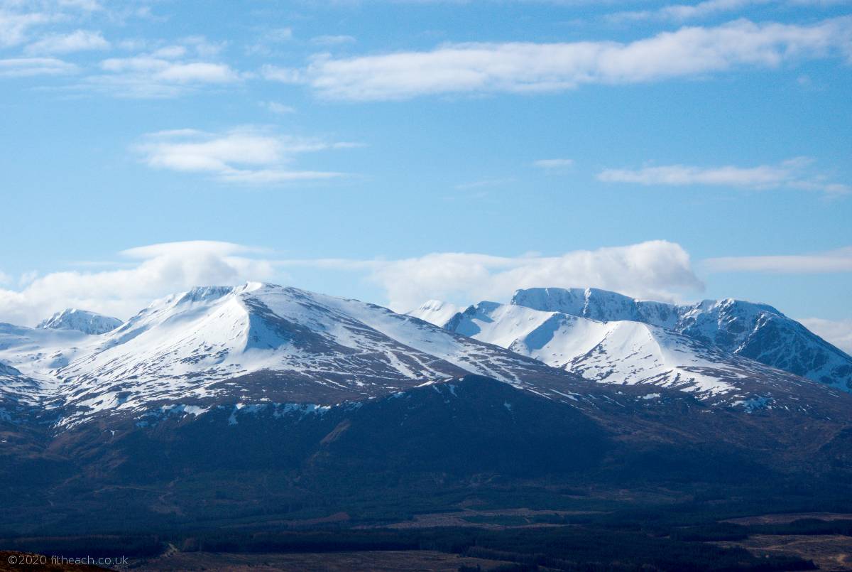 The snow-capped Nevis range