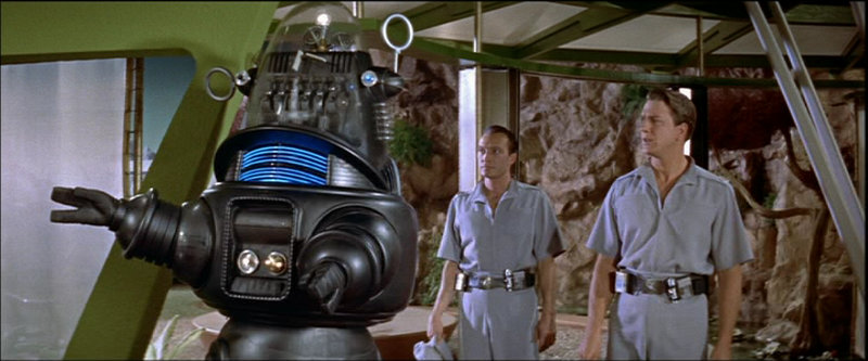 Forbidden Planet - Robby the Robot explains that Dr. Morbius is not to be disturbed to Commander Adams and Doc Ostrow