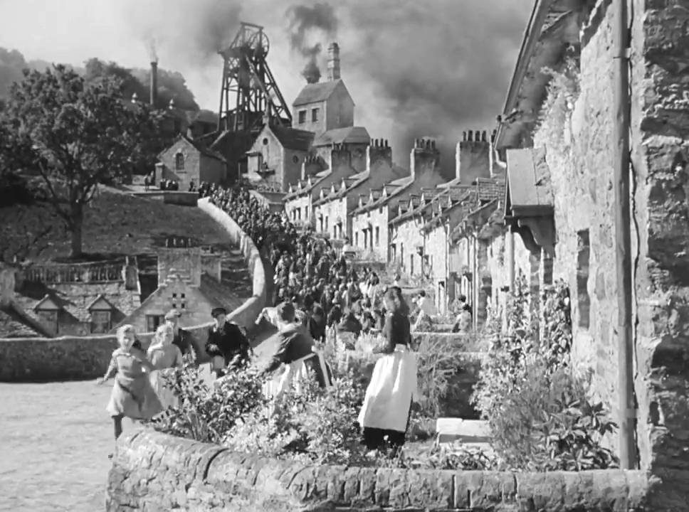 Scene of the village showing it built around the coal mine