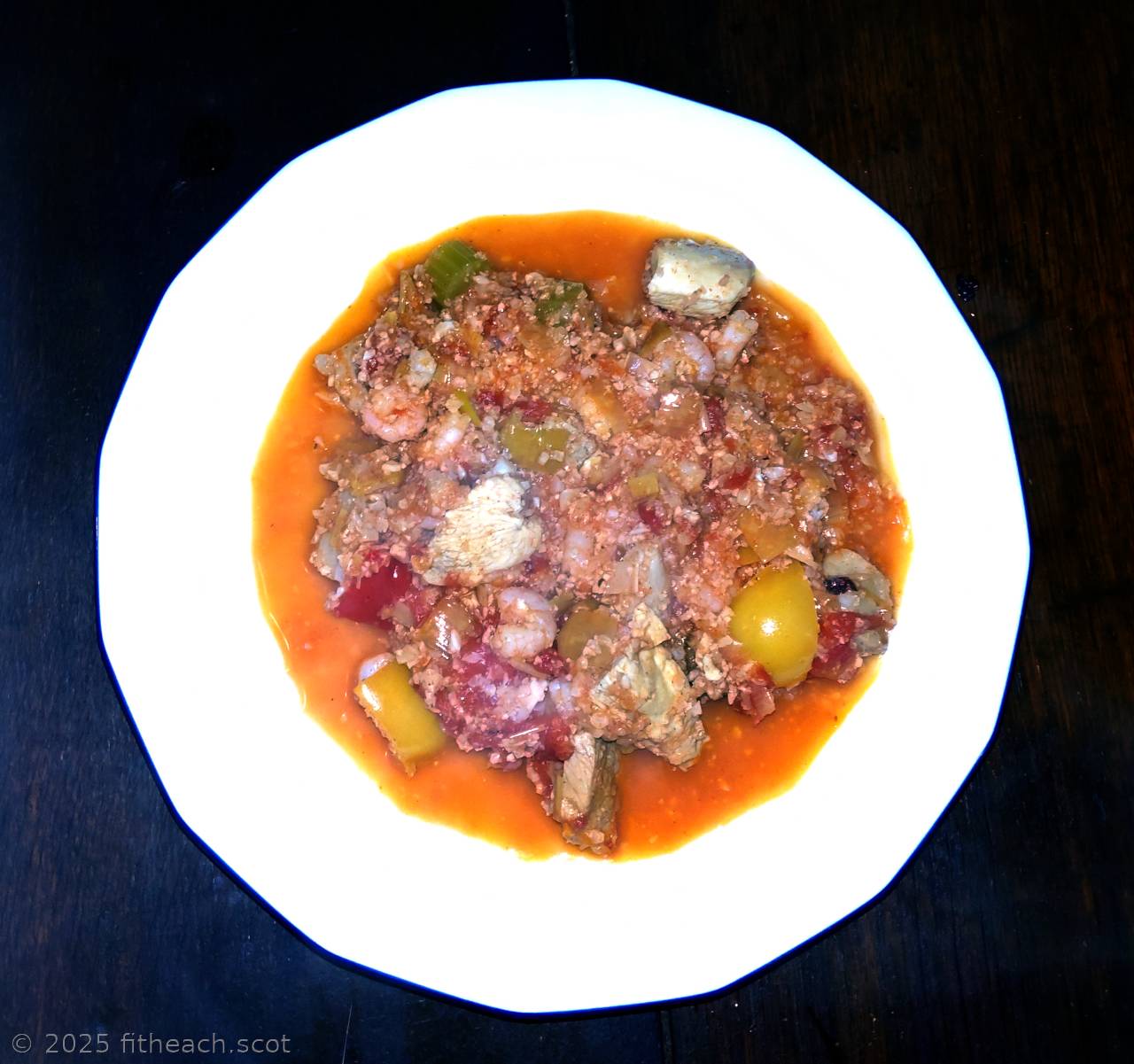 A plateful of Keto Jambalaya
